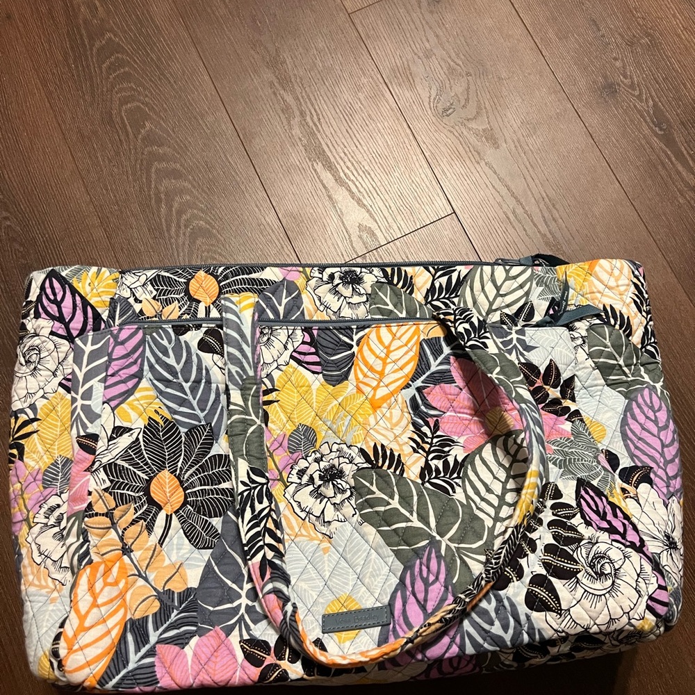 Floral Quilted Tote Bag
